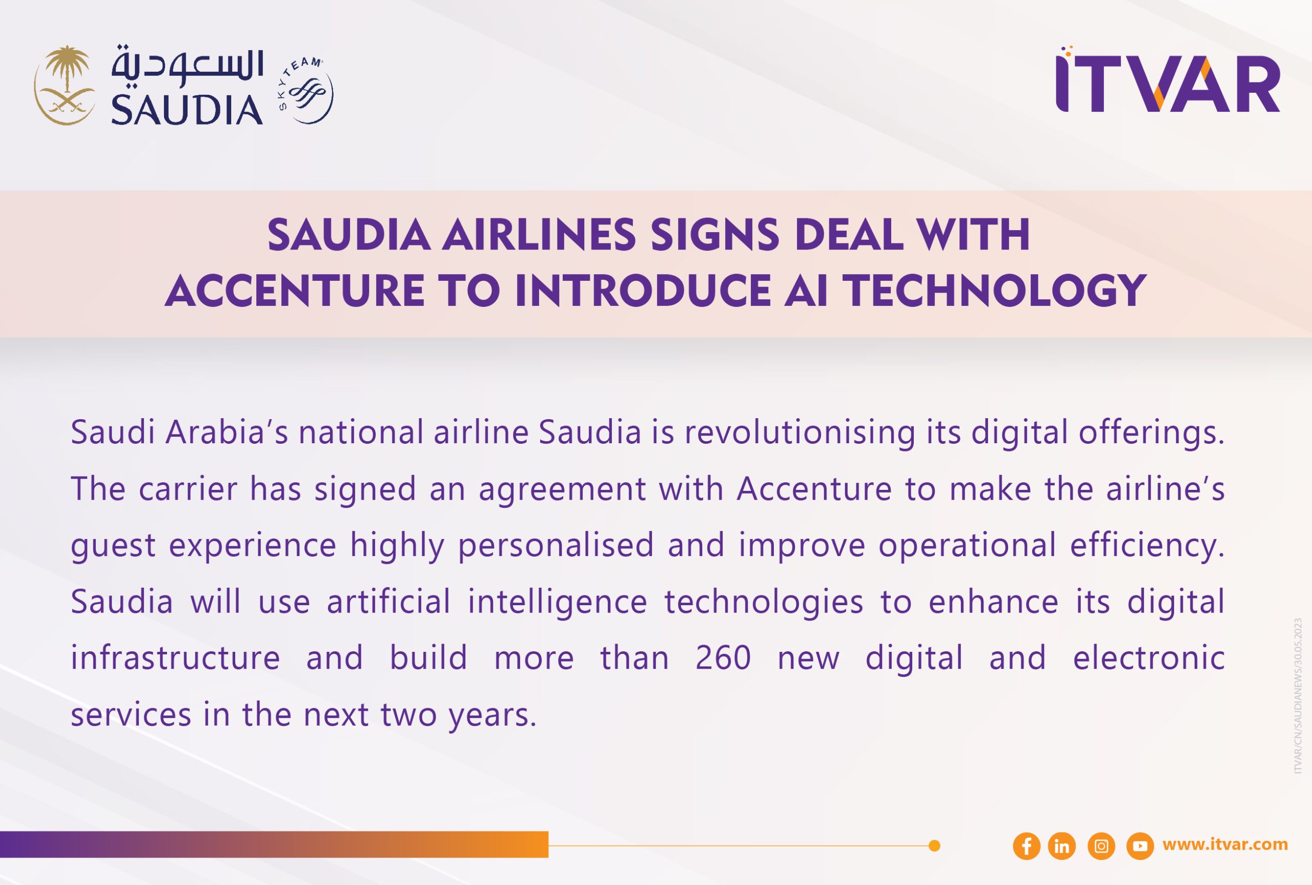 Saudia Airlines Signs Deal With Accenture To Introduce AI Technology