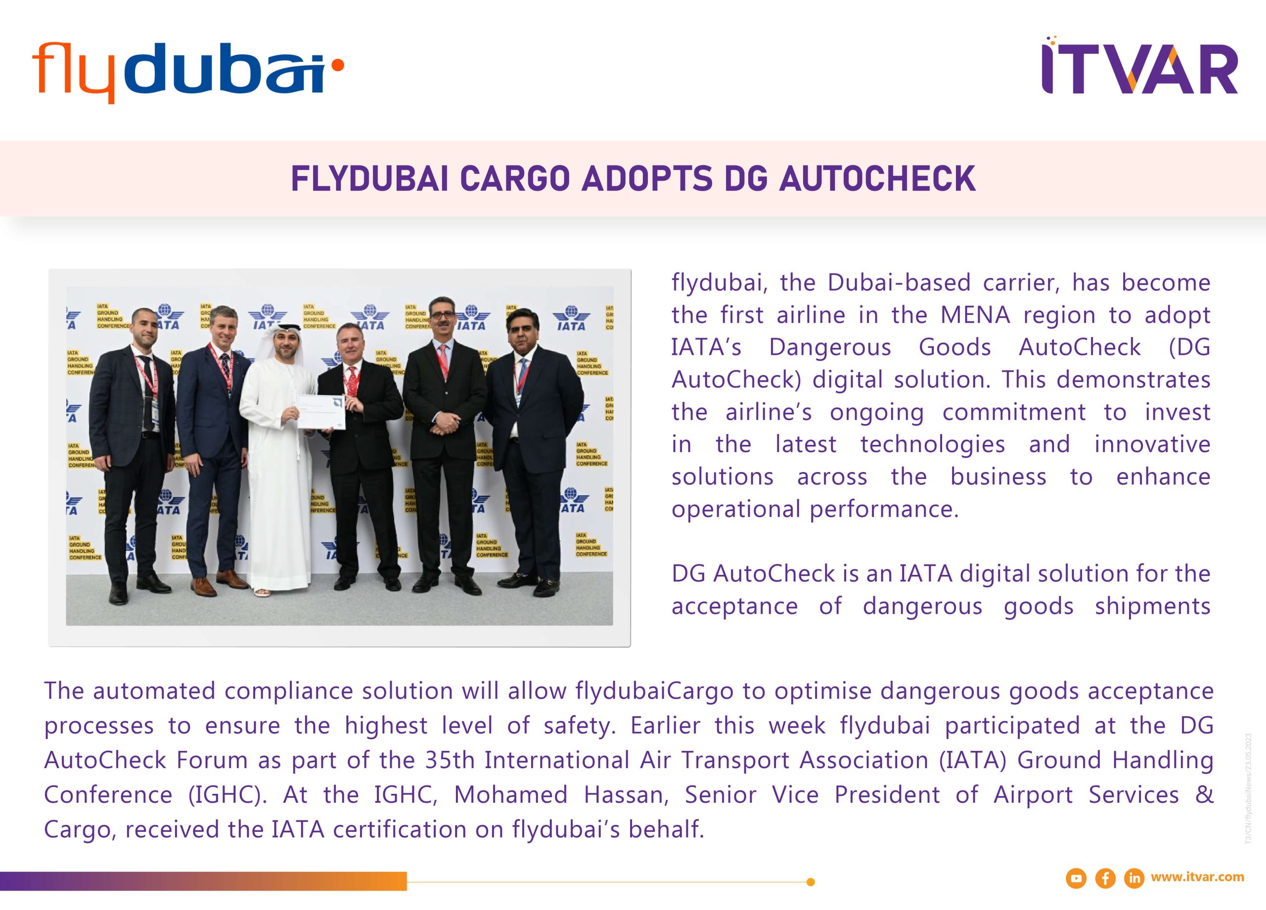 Flydubai Cargo Adopts DG Autocheck