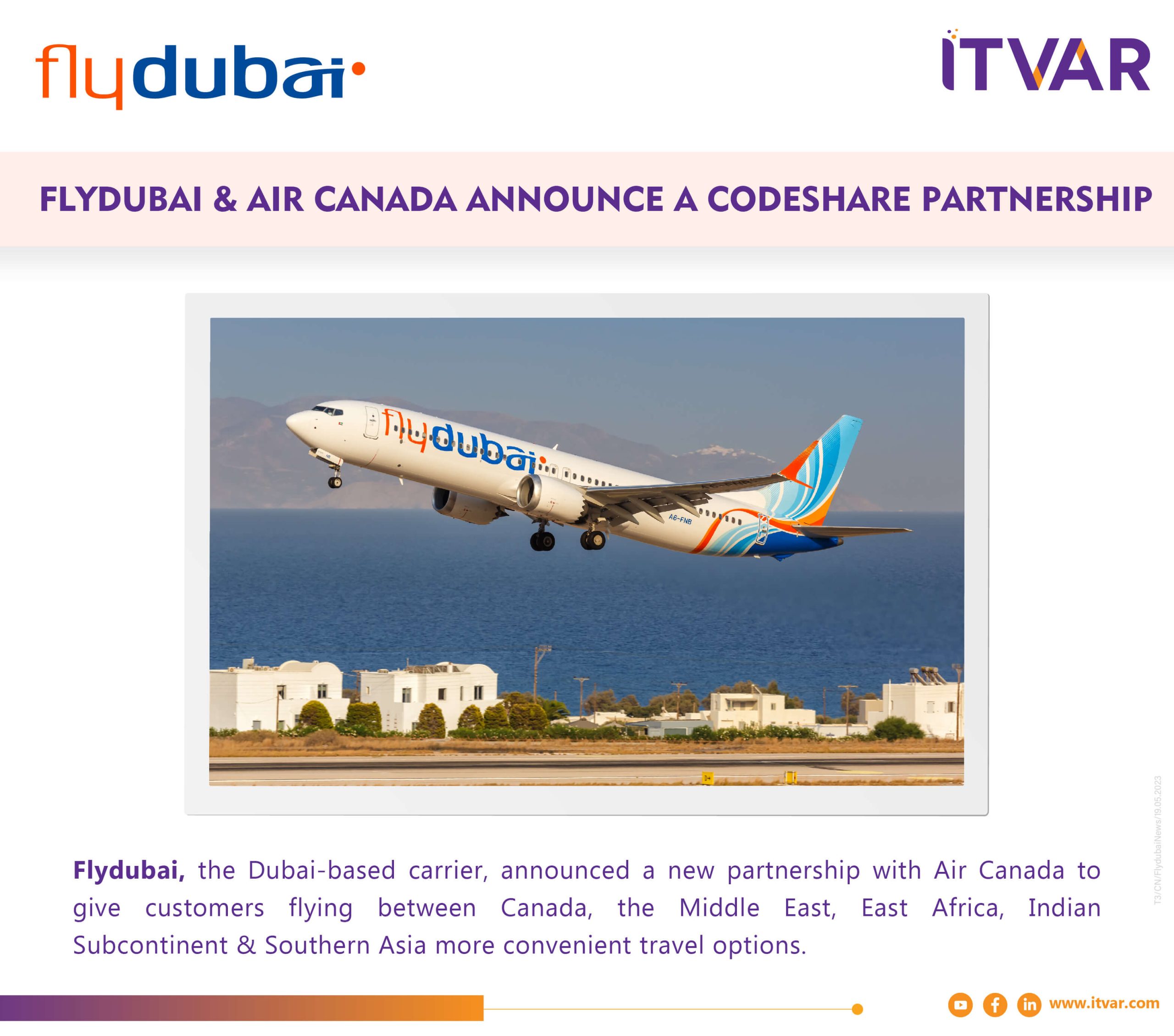 FlyDubai & Air Canada Announce A Codeshare Partnership