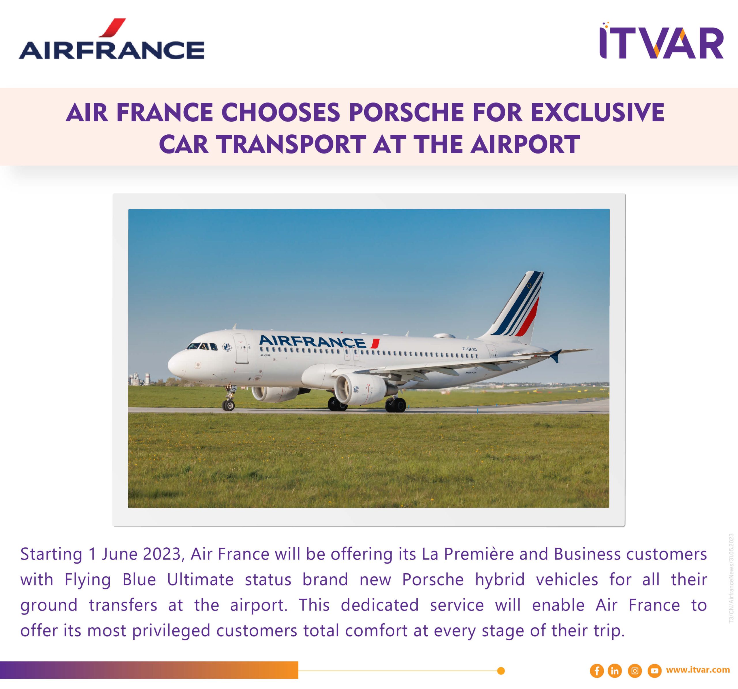 Air France Chooses Porsche For Exclusive Car Transport At The Airport